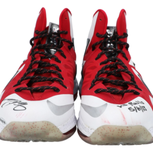 LeBron James Playoffs Game Used Signed Sneakers UDA Upper Deck 1/1 Photo Matched